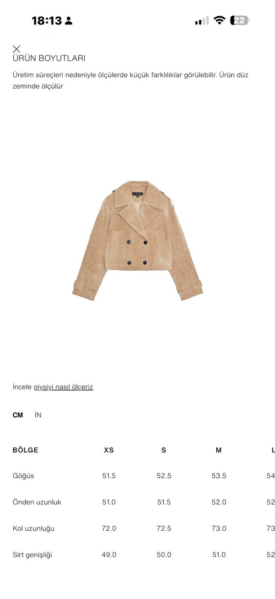 Düğmeli Bej Süet Kadın Ceket - Görsel 4