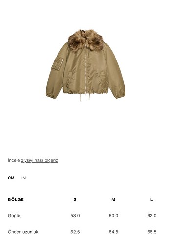 Kemerli, Uzun Kollu Bej Denim Ceket - Görsel 4