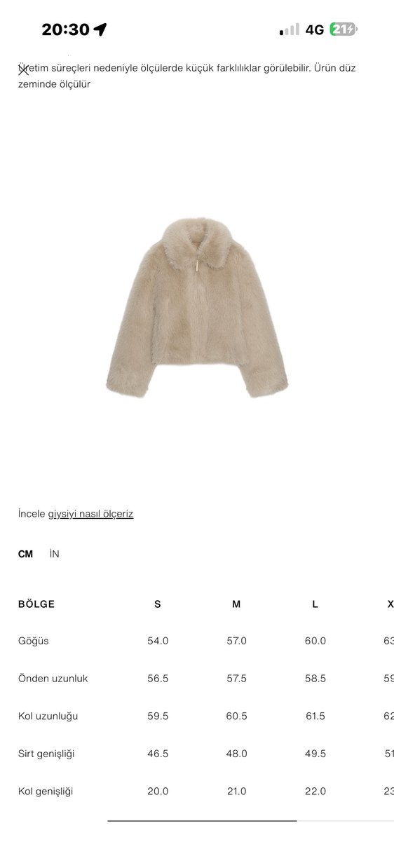 Bej Midi Kadın Suni Kürk Ceket - Görsel 3