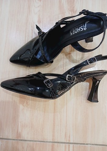 Siyah Tokalı Stiletto - Görsel 4