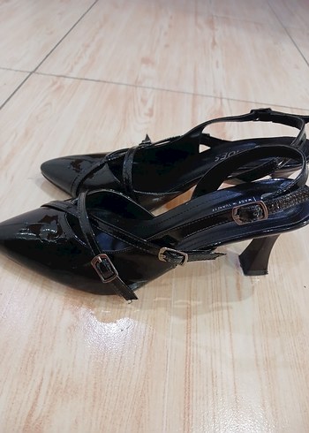 Siyah Tokalı Stiletto - Görsel 6