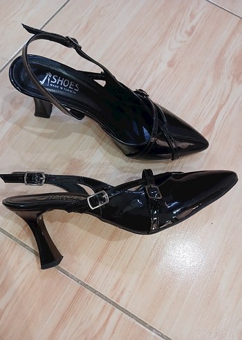 Siyah Tokalı Stiletto - Görsel 5