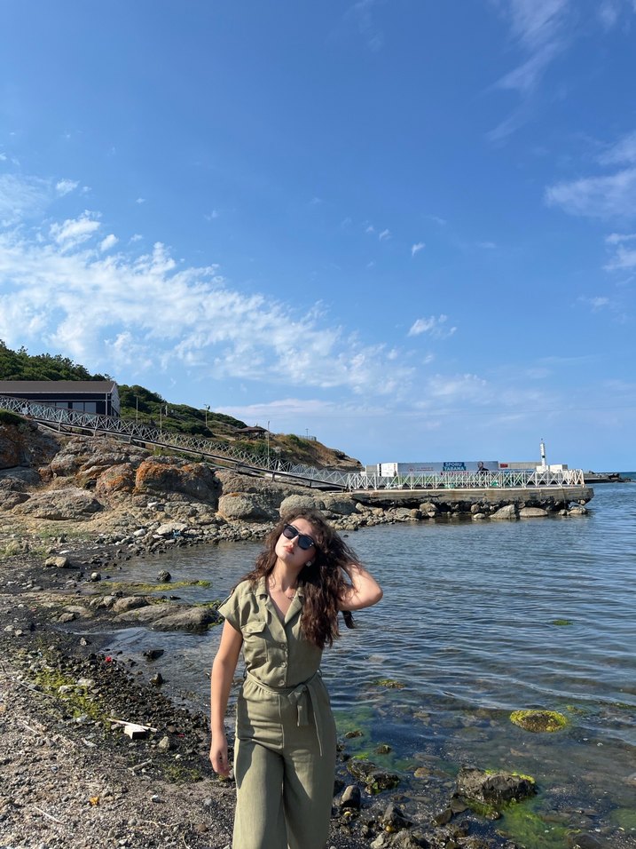 Kadın Kaki Tulum, Salaş Kesim, Midi Boy - Görsel 2