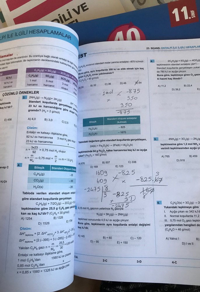 11. Sınıf Biyoloji ve Kimya Soru Bankası - Görsel 3