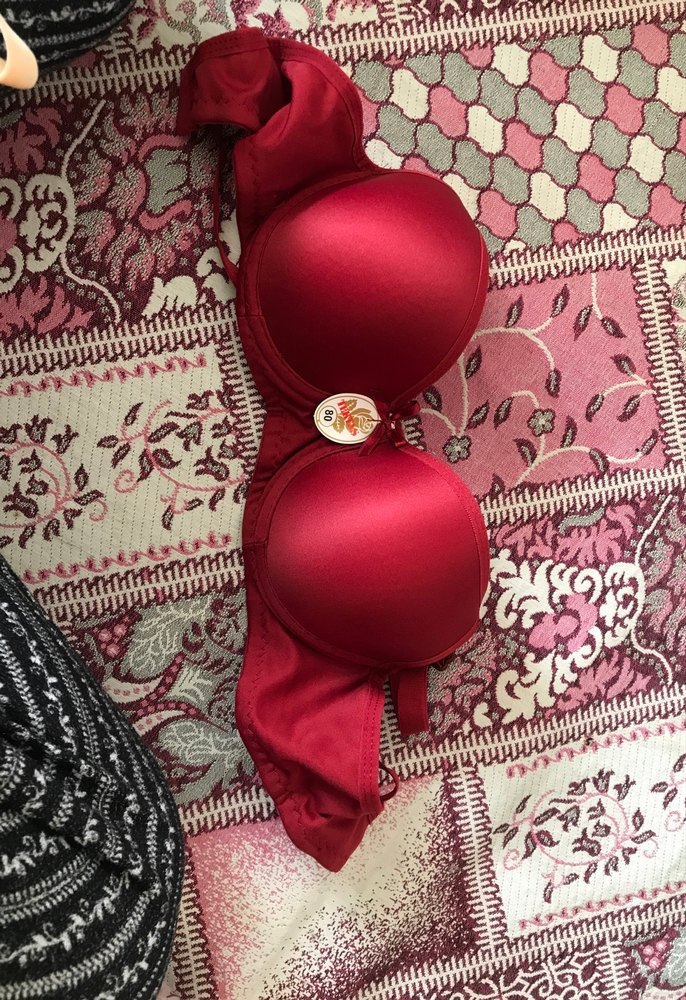 Bordo İşlemeli Glam Rock Sütyen - Görsel 2