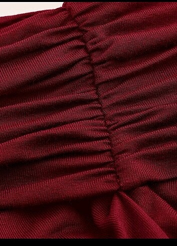 s Beden bordo Renk Y2k shein omuzları açık top bluz