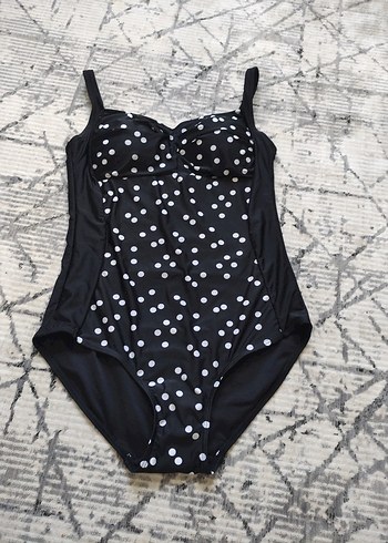 H&M Puantiye Desenli Siyah Strappy Mayo