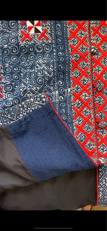 xl Beden Tayland doğal baskı ile hazırlanmış saf coton ceket