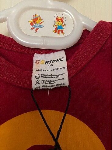 3 Ay Beden kırmızı Renk Lisanslı bebek Galatasaray üniforması