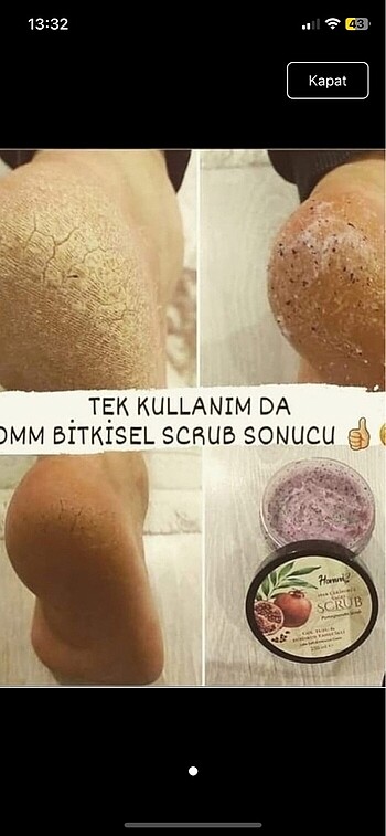  Beden Nar çekirdeği yağı scrub