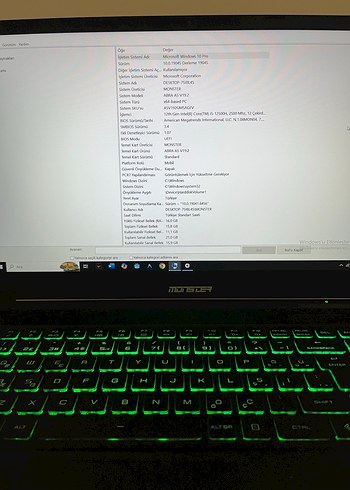 Monster gaming laptop abra a5v19.2.3 - Görsel 3