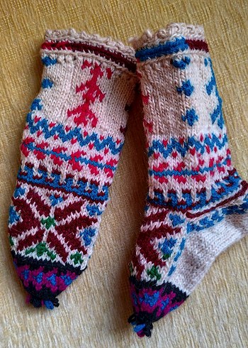 GERÇEK KEÇİ KILINDAN YÖRESEL EL ÖRGÜSÜ ÇOCUK PATİĞİ - Görsel 3