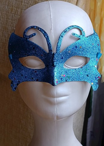 Parlak Mavi Kelebek Maskesi - Görsel 2