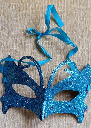 Parlak Mavi Kelebek Maskesi - Görsel 3