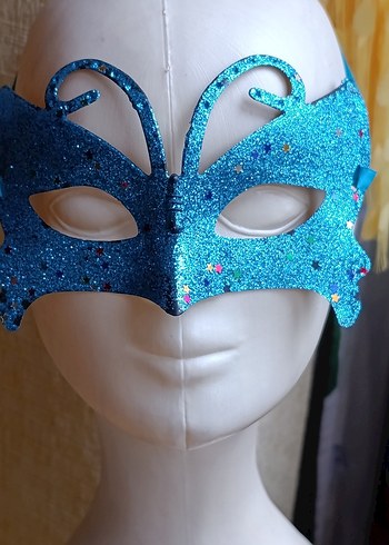 Parlak Mavi Kelebek Maskesi - Görsel 4