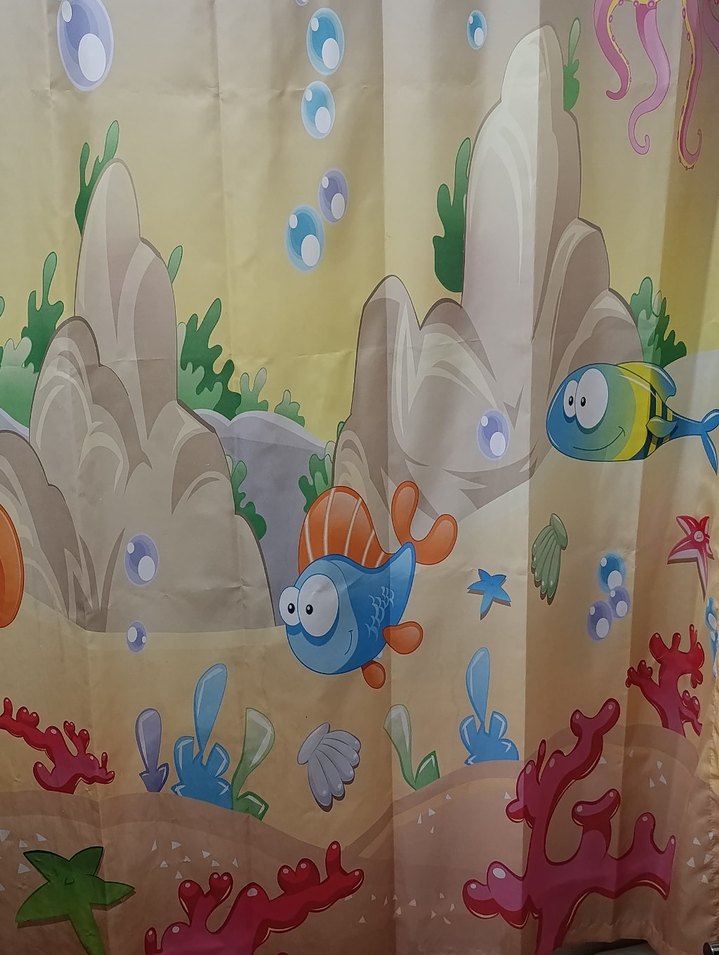 Renkli Pop Kültür Baskılı Duş Perdesi - Görsel 2