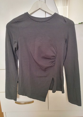 Pamuklu Siyah Uzun Kollu Bluz - Görsel 2