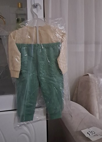 Uzun Kollu Örme Ayıcık Desenli Bebek Takımı - Görsel 2