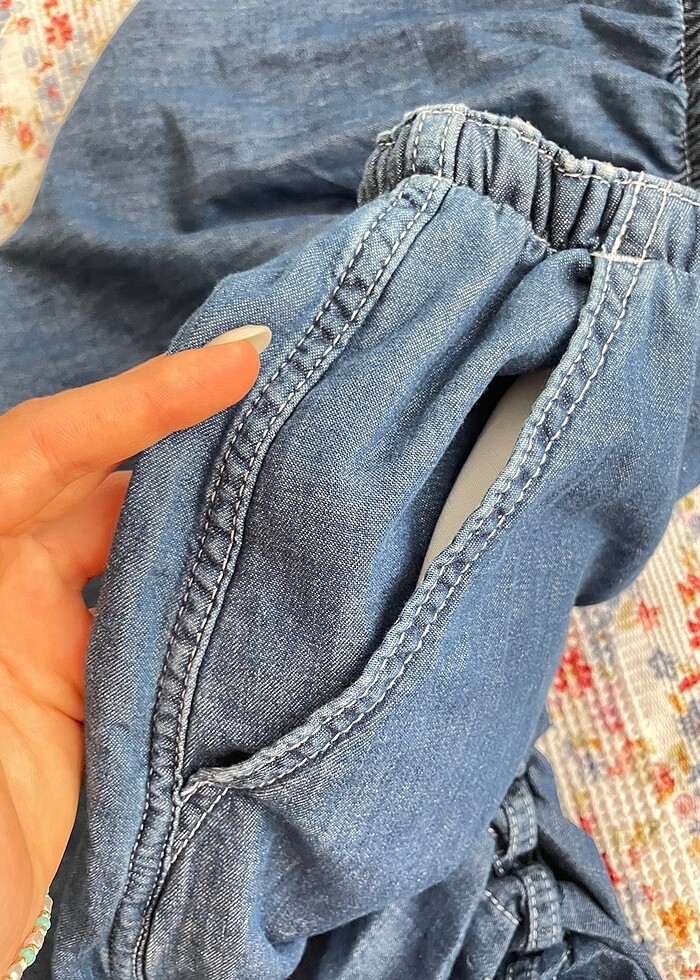 bershka kot görünümlü etek - Görsel 4