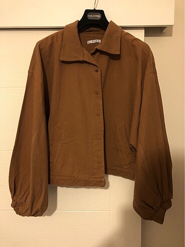 Kahverengi oversize kot ceket