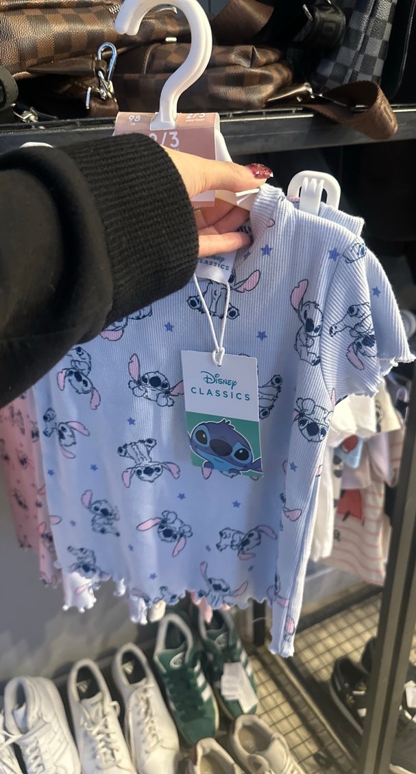 Mavi Kız Çocuk Baskılı Kısa Kollu Tişört - Görsel 3