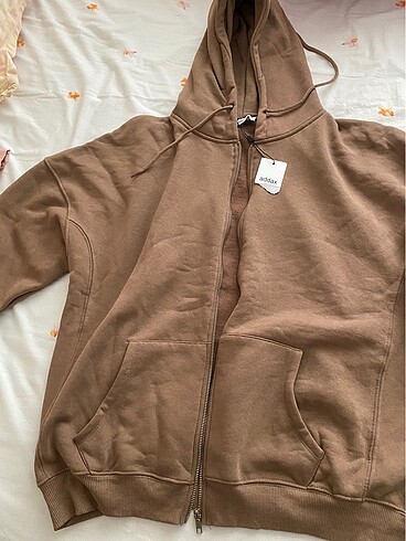 m Beden kahverengi Renk Addax fermuarlı oversize sweatshirt