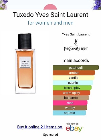 Ysl Yves Saint Laurent Tuxedo 50 ml Muadil Parfüm Erkek