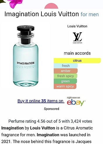 Louis Vuitton İmagination LV Muadil 50 ml Loris Parfüm Erkek