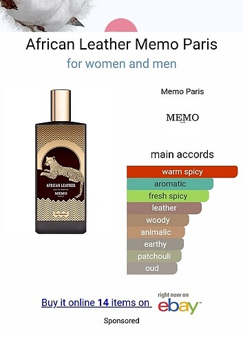 Memo African Leather Edp Erkek Pardüm 50ml Muadil