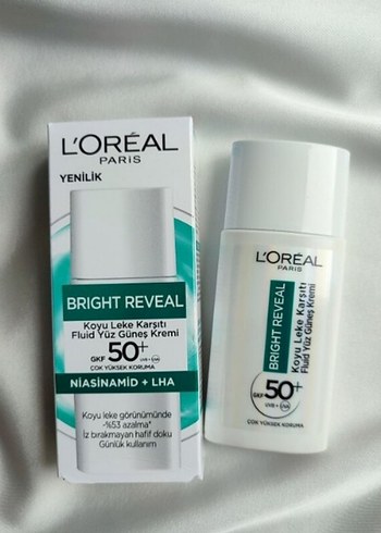 L'Oréal Paris Bright Reveal SPF 50+ Yüz Güneş Kremi