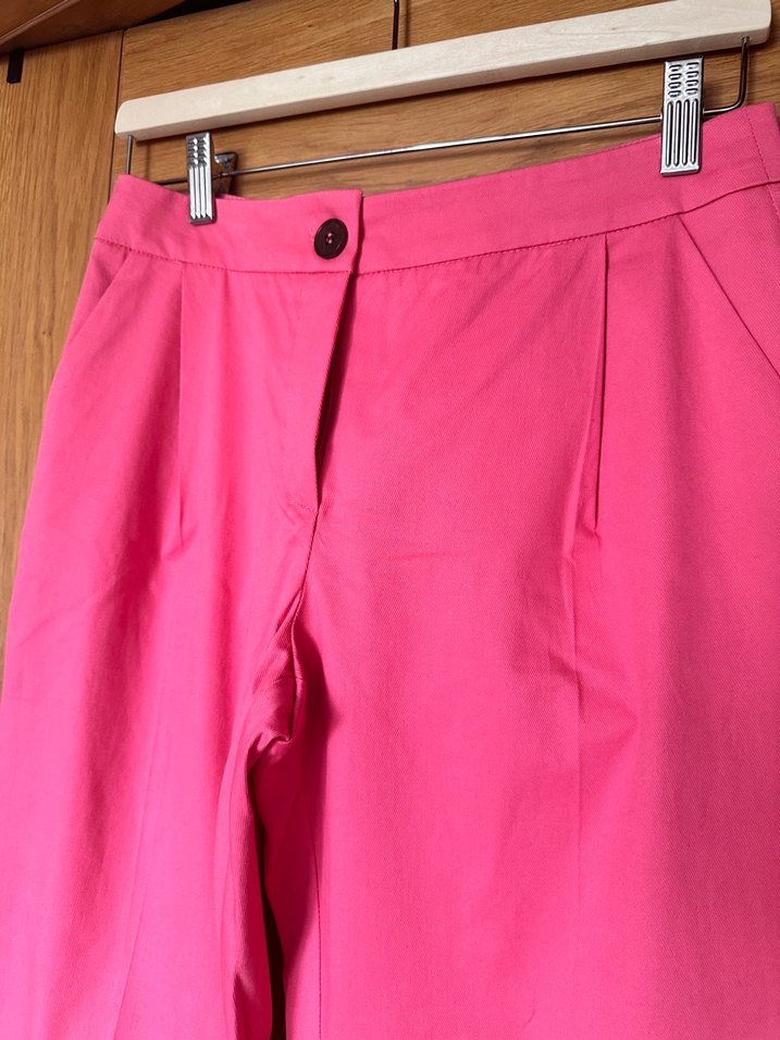 Pembe Kadın Regular Fit Kumaş Pantolon - Görsel 4