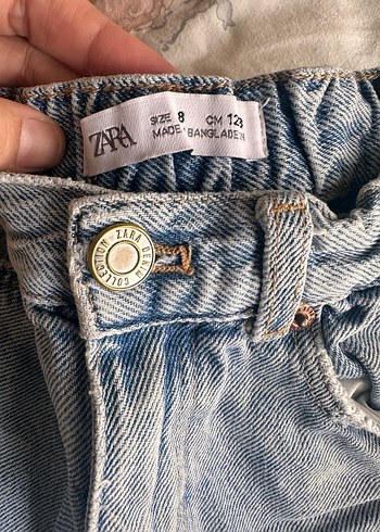 Bol Kesim kız çocuk Kot Şort - Görsel 3