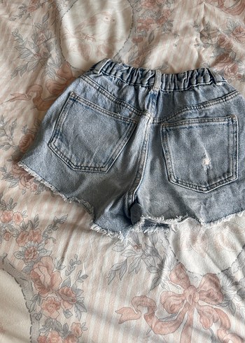 Bol Kesim kız çocuk Kot Şort - Görsel 2