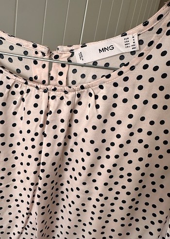 MNG Pudra Puanlı V Yaka Düğmeli Bluz - Görsel 2