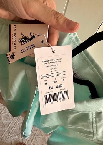 Uzun Kollu Turkuaz Gömlek - Görsel 3