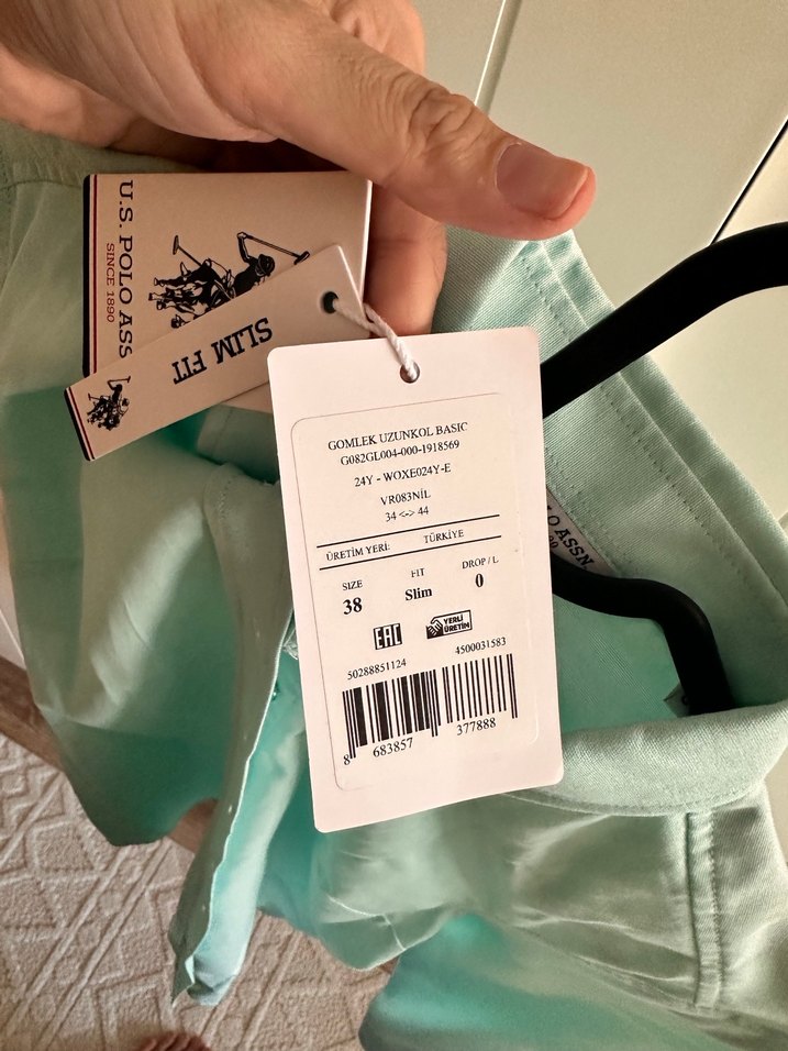 Uzun Kollu Turkuaz Gömlek - Görsel 3