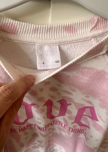 Pembe Uzun Kollu Kız Sweatshirt - Görsel 2