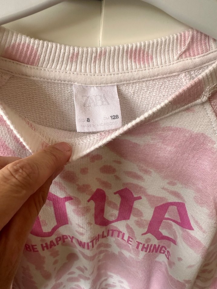 Pembe Uzun Kollu Kız Sweatshirt - Görsel 2