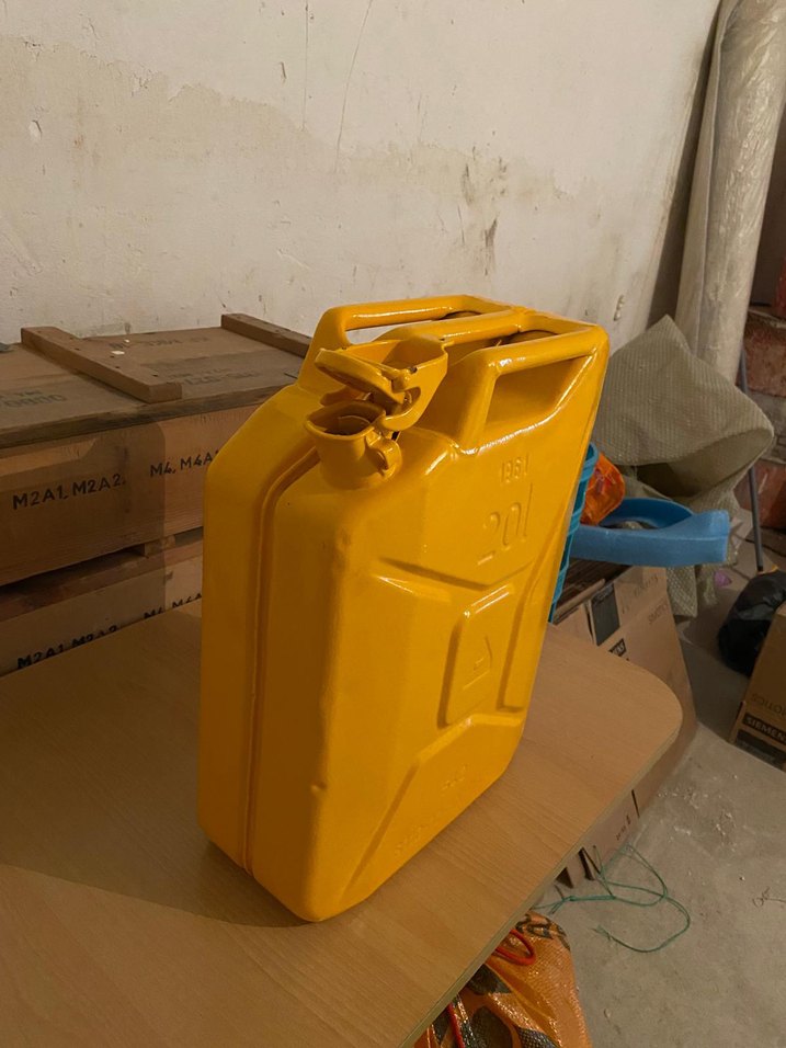 ANTİKA BENZİN BİDONU KOMPLE FIRIN BOYALI - Görsel 3