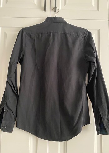 Erkek Siyah Uzun Kollu Düğmeli Gömlek - Görsel 2