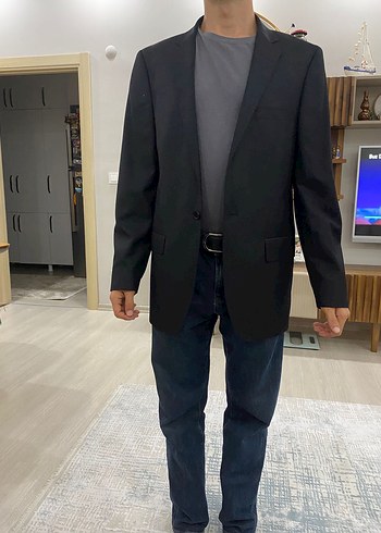 Erkek Siyah Düğmeli Klasik Ceket - Görsel 8