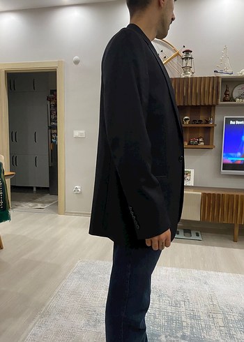 Erkek Siyah Düğmeli Klasik Ceket - Görsel 10