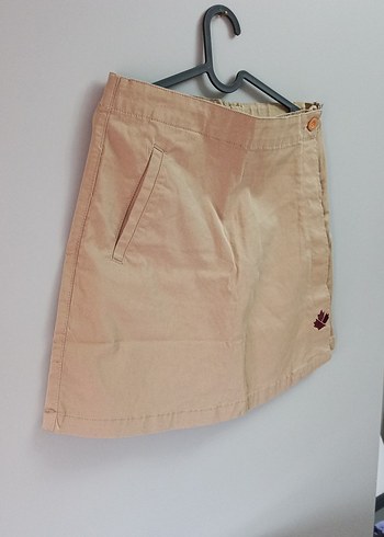 Düğmeli Bej çocuk Etek - Görsel 2