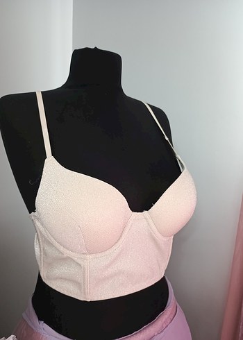 Straplez Bej Mini Bustiyer - Görsel 7