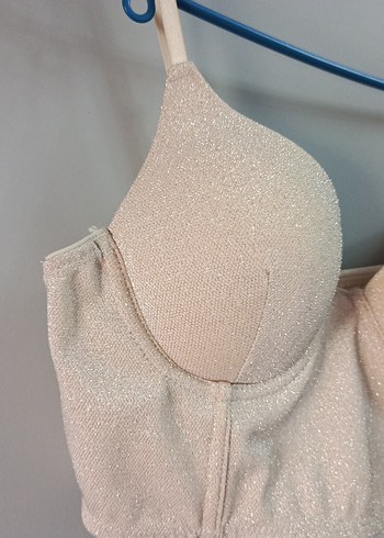 Straplez Bej Mini Bustiyer - Görsel 2