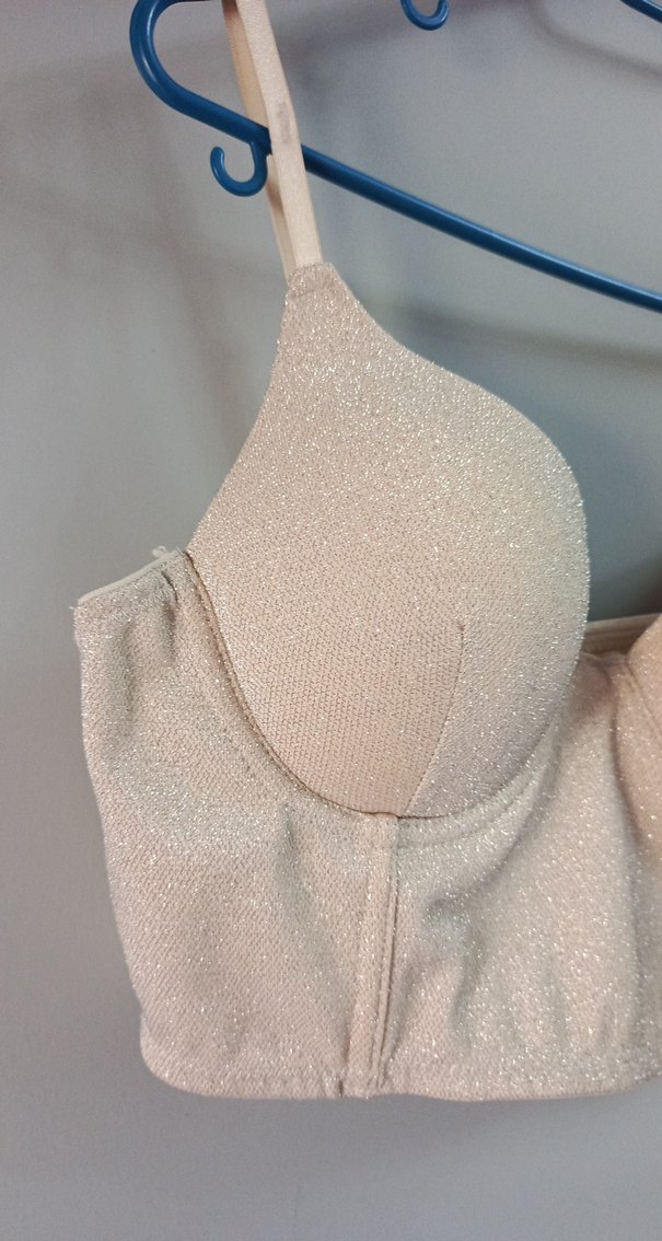 Straplez Bej Mini Bustiyer - Görsel 2