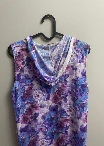 Kadın Mor Uzun Kolsuz Bağlamalı Elbise - Görsel 2