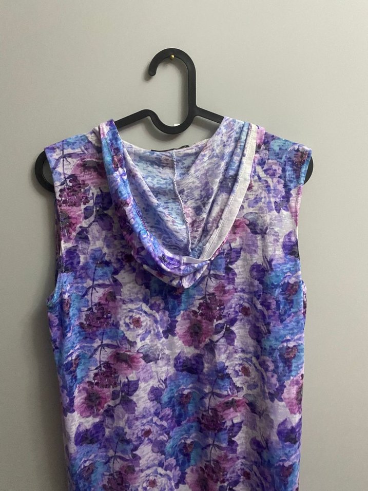 Kadın Mor Uzun Kolsuz Bağlamalı Elbise - Görsel 2