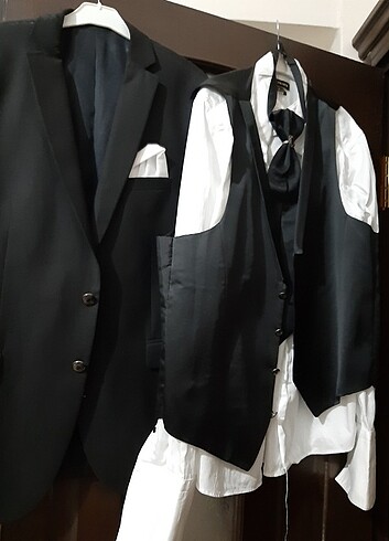 Damatlık ceket yelek kol düğmesi kravat