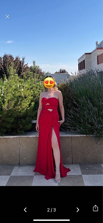 İlmio kırmızı abiye